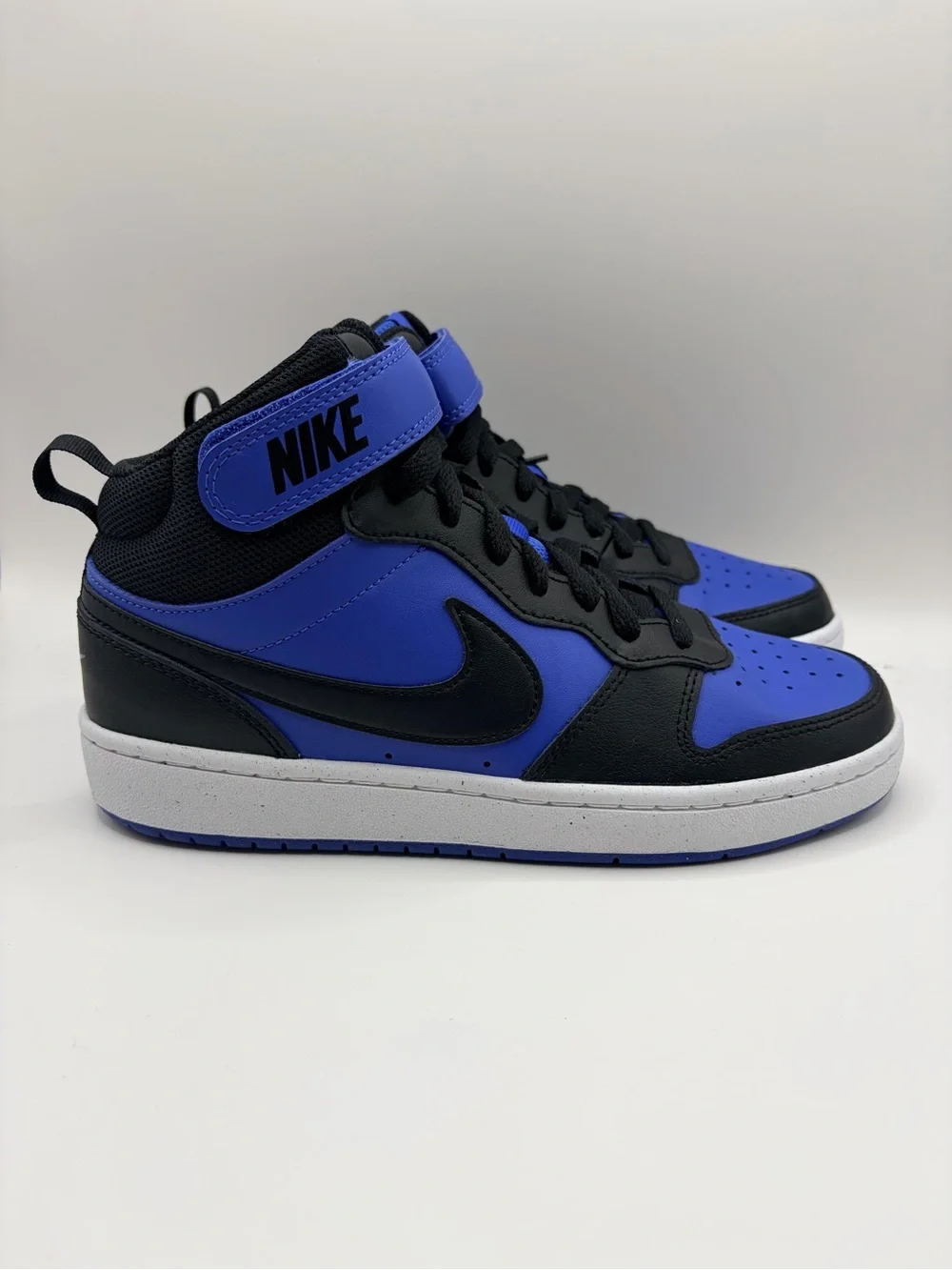 Nike Court Mid-Top Sneakers in Blue and Black with White Midsole NO BOX